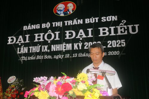 3. đc Phạm Văn Phượng- BT ĐB thị trấn khai mạc đại hộiIMG_0160.JPG